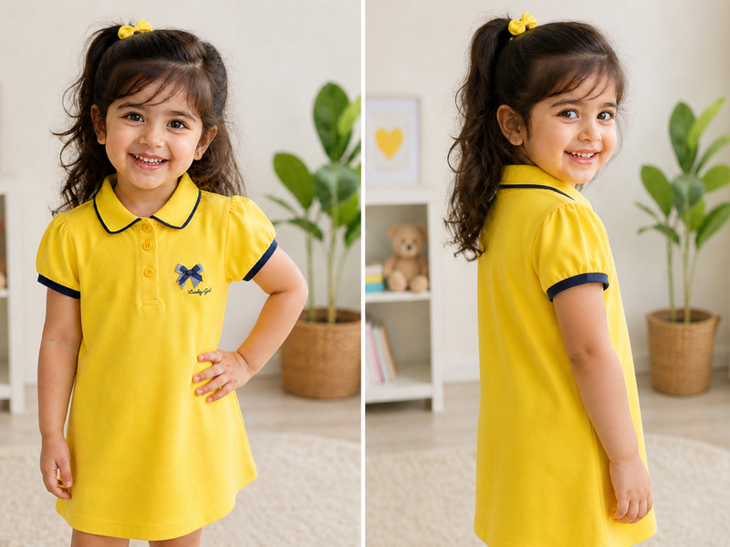 Girls Premium Yellow Polo Shirt