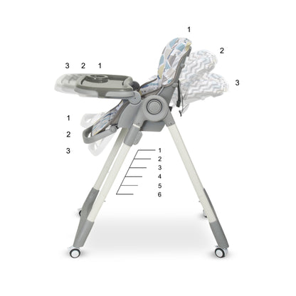 TINNIES MODERN BABY HIGH CHAIR PRINTED