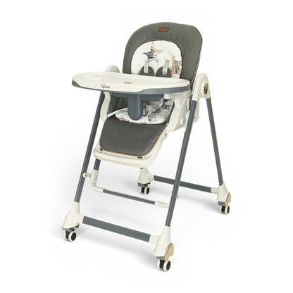 TINNIES BABY HIGH CHAIR W/SWING - GREY