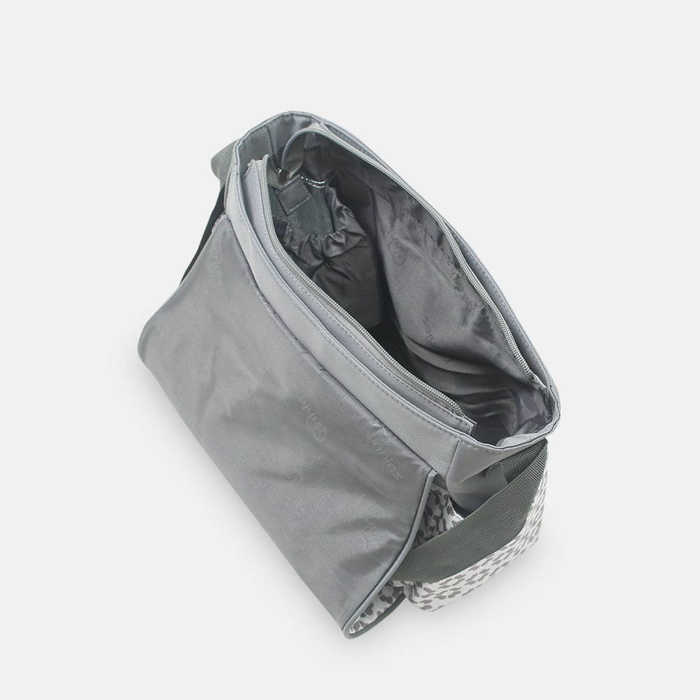 COMPACT DIAPER BAG WITH CHANGING PAD – GREY