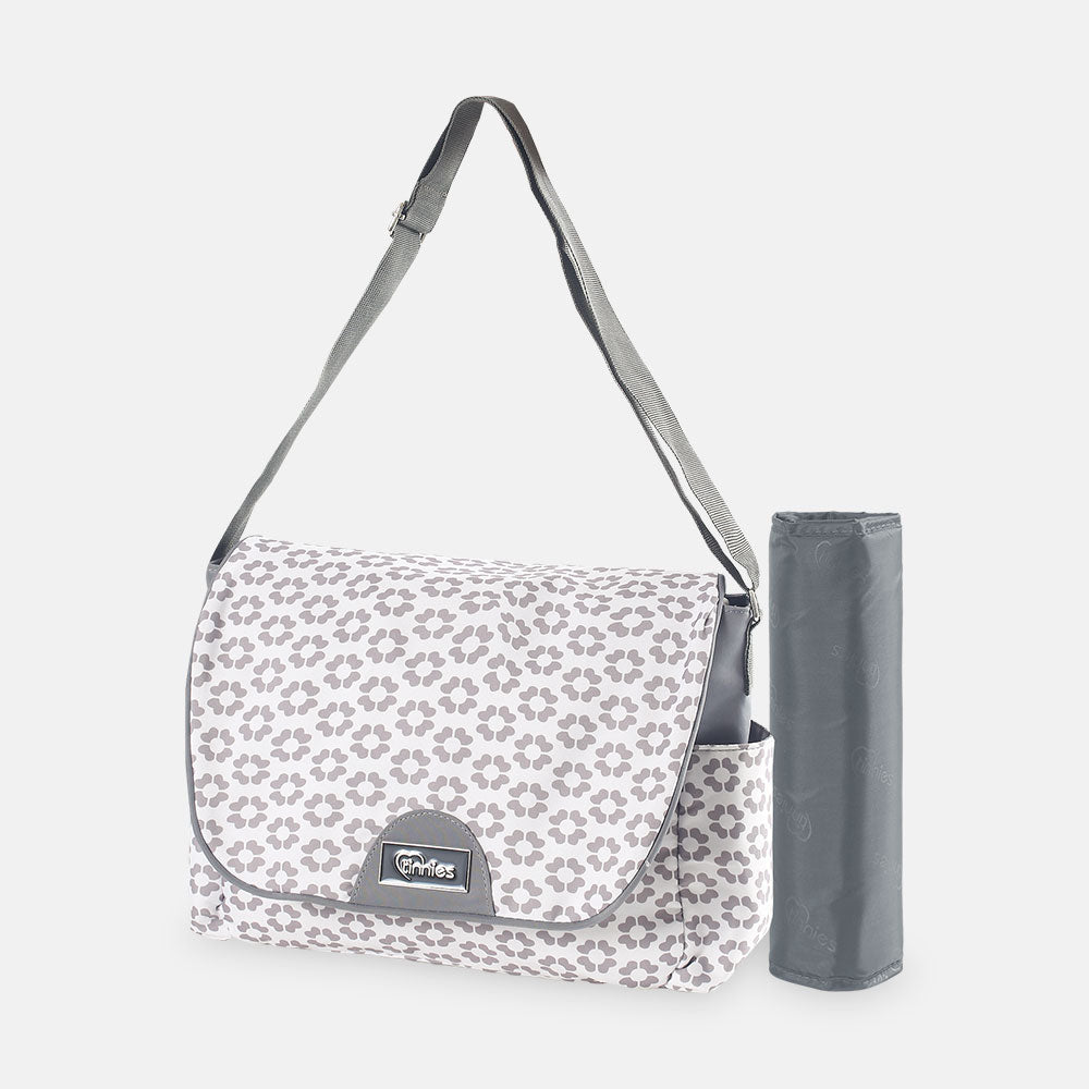 COMPACT DIAPER BAG WITH CHANGING PAD – GREY