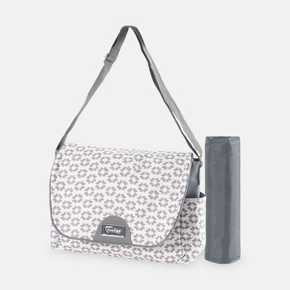 COMPACT DIAPER BAG WITH CHANGING PAD – GREY