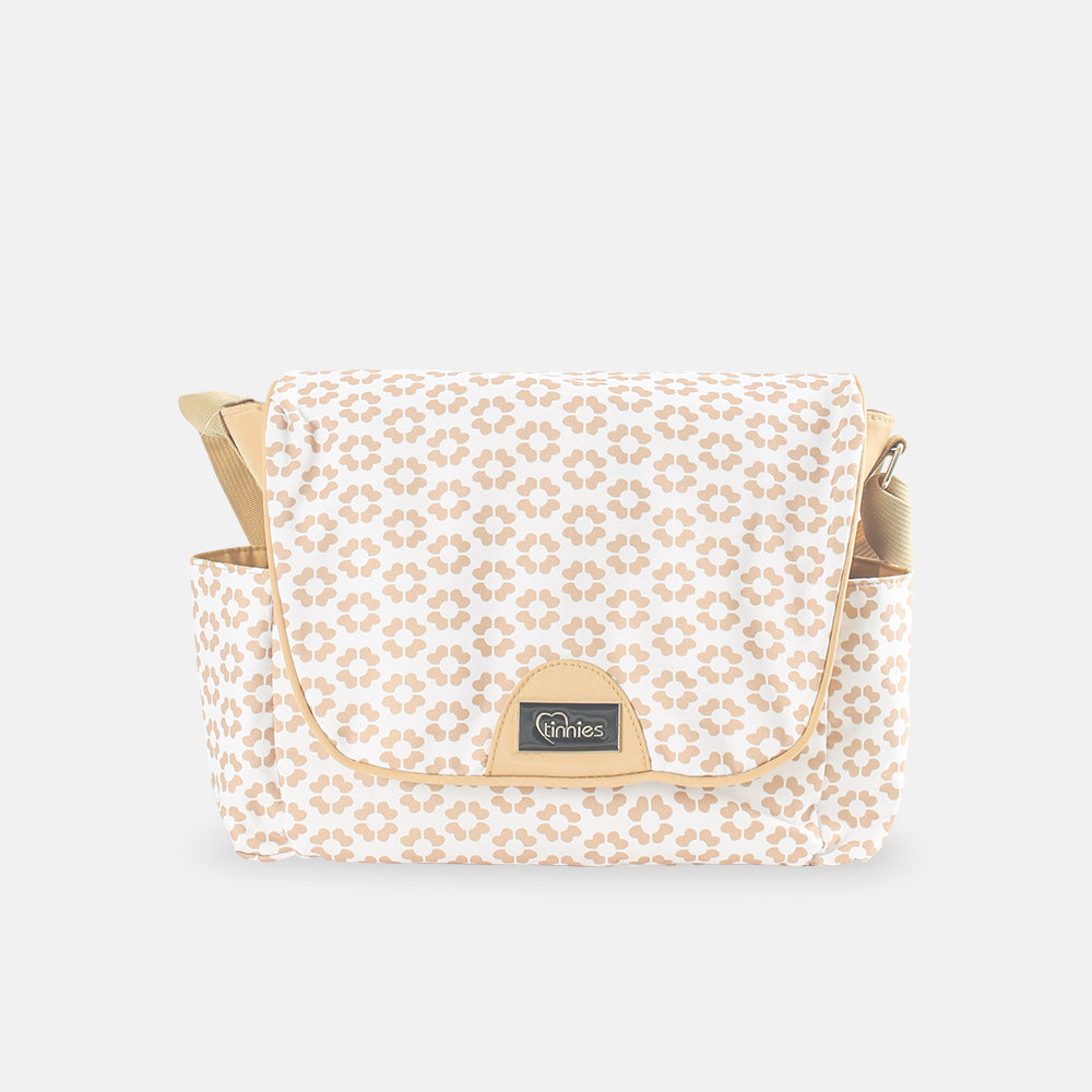 BABY DIAPER BAG - BEIGE FLORAL
