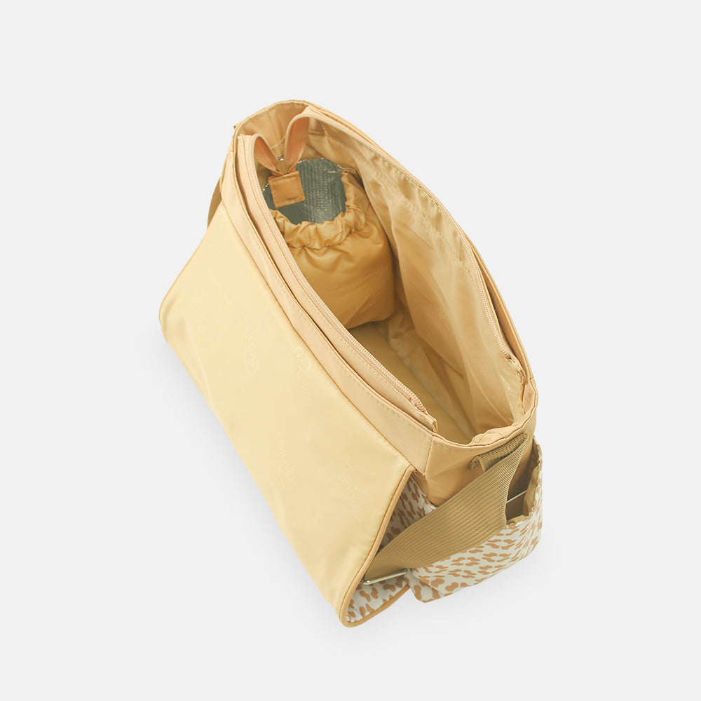 BABY DIAPER BAG - BEIGE FLORAL