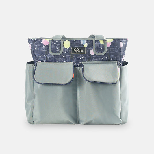 COMPACT DIAPER BAG WITH CHANGING PAD – GREY