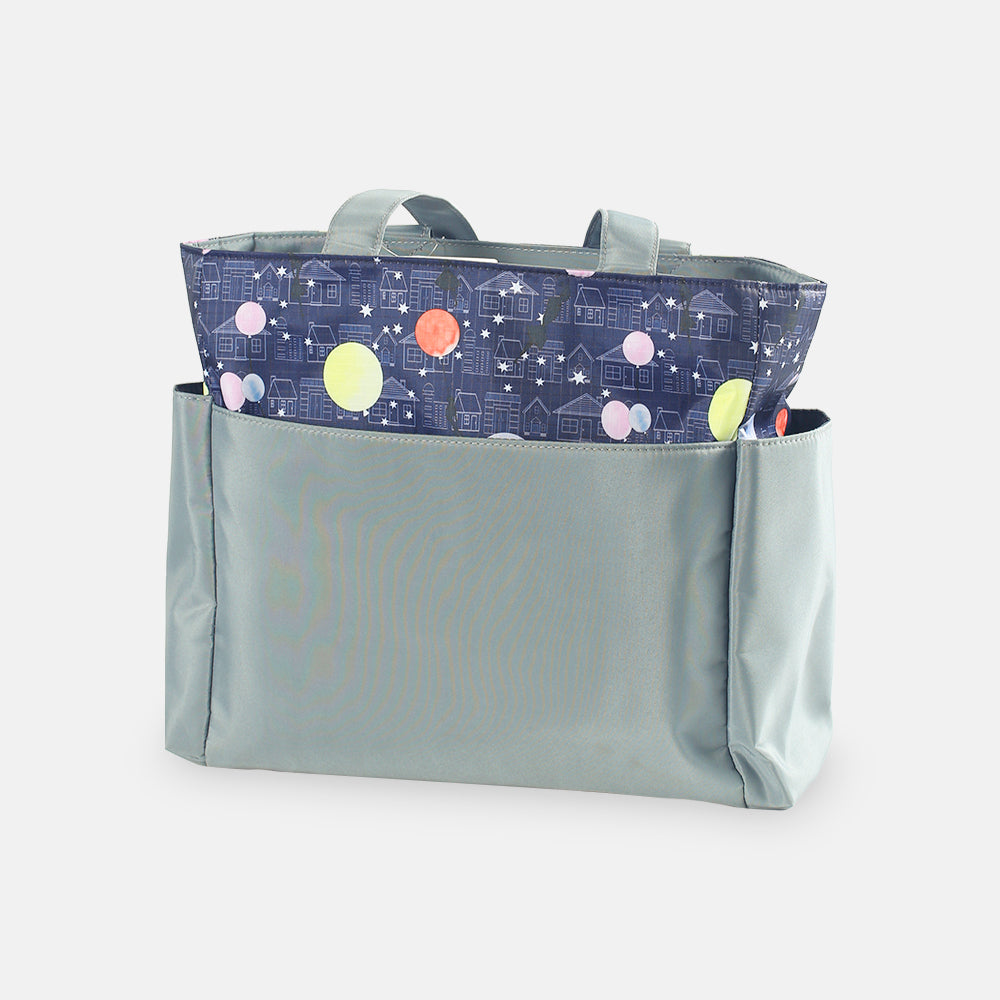 COMPACT DIAPER BAG WITH CHANGING PAD – GREY