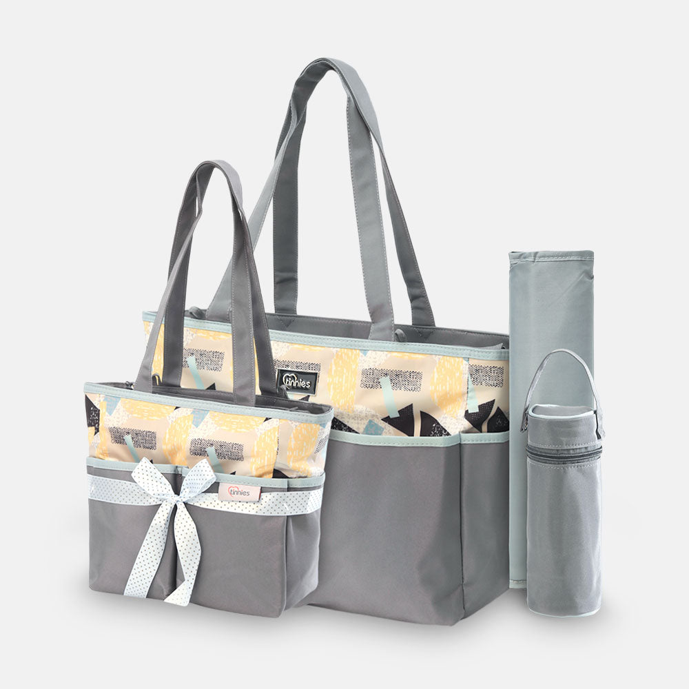 TINNIES DIAPER BAG – GREY, EVERYDAY ESSENTIALS ORGANIZED