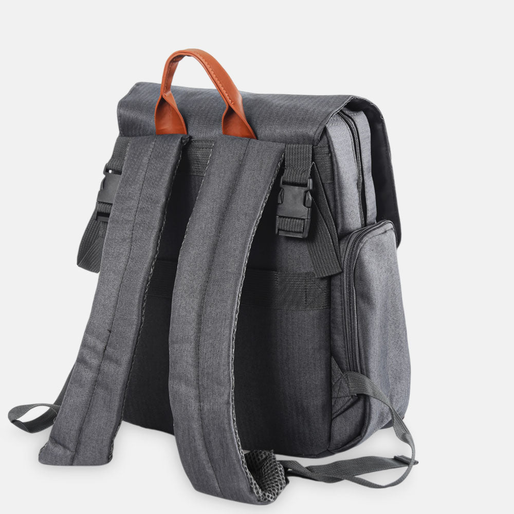 TINNIES DIAPER BAG – GREY, SPACIOUS & SMART DESIGN FOR MODERN MOMS