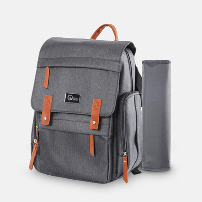 TINNIES DIAPER BAG – GREY, SPACIOUS & SMART DESIGN FOR MODERN MOMS