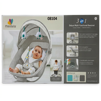 Mastela 3-in-1 Deluxe Baby Bassinet, Rocker & Infant Seat with Canopy, Music & Reclining Backrest - View 2