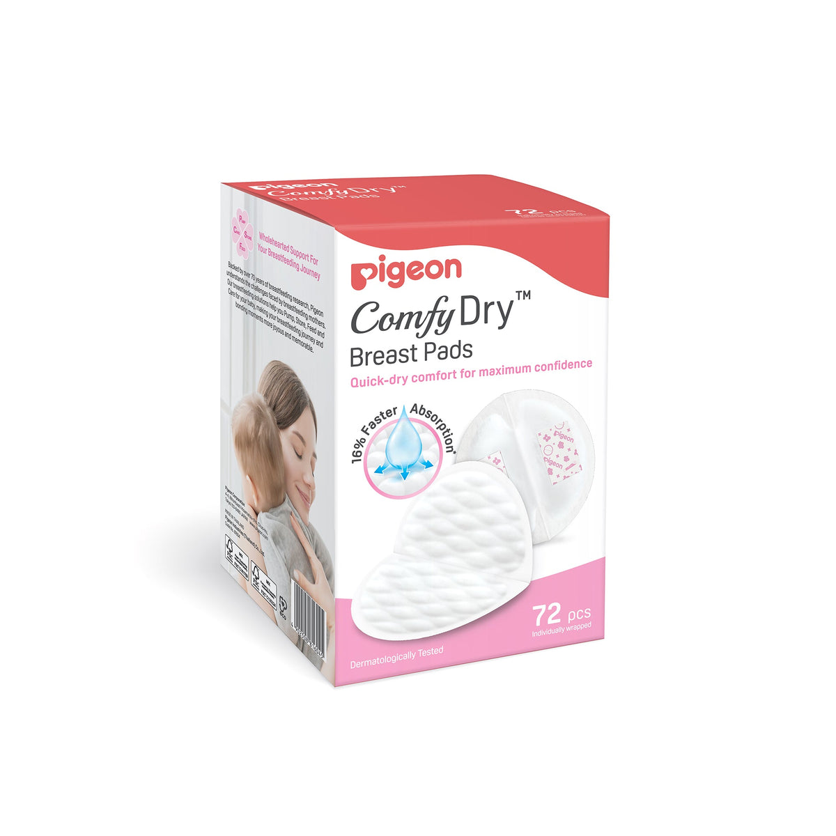 PIGEON COMFYDRY BREAST PADS 72PCS