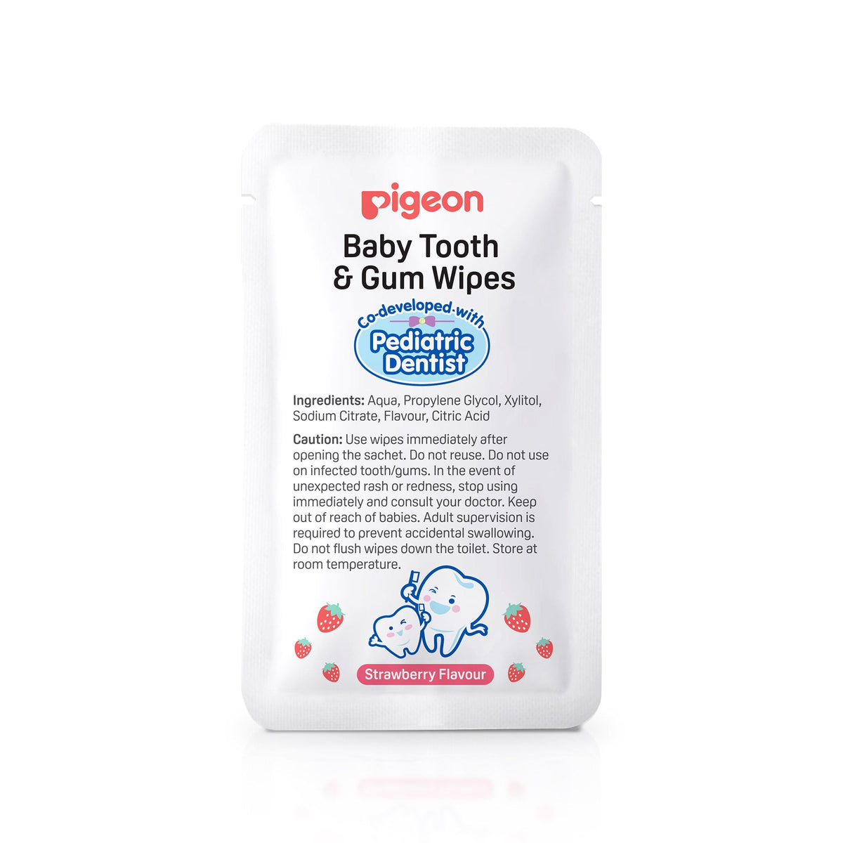 BABY TOOTH & GUM WIPES STRAWBERRY 20S