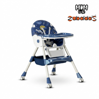 Kidilo 8131A Premium 2-in-1 Baby High Chair and Rocker - Navy Blue - View 1