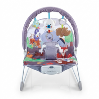 Hu-Baby Musical Bouncer with Calming Vibrations & Interactive Toy Bar - View 1