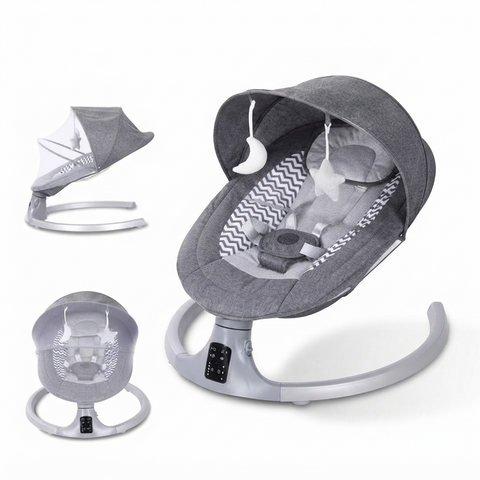 Premium Smart Baby Swing & Soother – Dark Gray