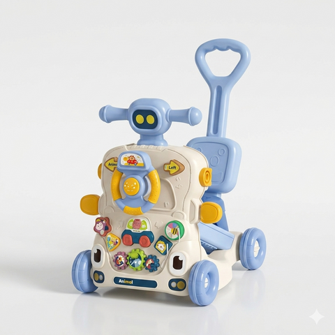 Joyous 6-in-1 Multifunctional Baby Activity Walker, Ride-On Scooter & Rocker
