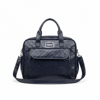 Chicco Premium Quilted Leatherette Baby Diaper Bag – Spacious Multi-Pocket Maternity & Travel Bag (Navy Blue) - View 4