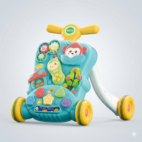 Interactive Baby Puzzle Walker & Activity Center – Sit-to-Stand Educational Learning Toy for Toddlers