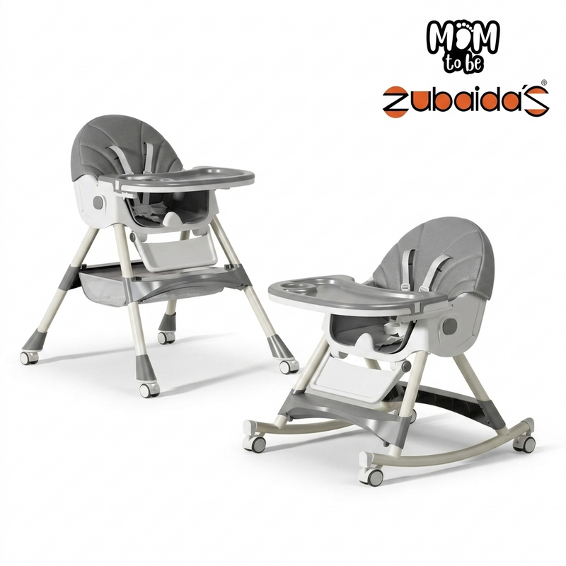 Kidilo 8131A Premium 2-in-1 Baby High Chair and Rocker