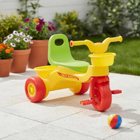 Kids Tricycle with Storage Basket | Pedal Ride-On Trike for Toddlers