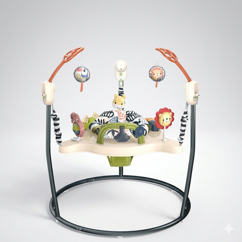 Tiibaby Baby Activity Jumperoo – Interactive Jungle Bouncer with Music & Lights