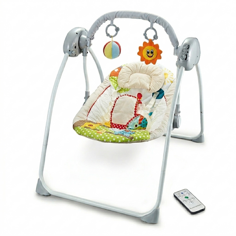 Premium Remote-Controlled Baby Rocking Chair & Swing - Modern Soothing Seat