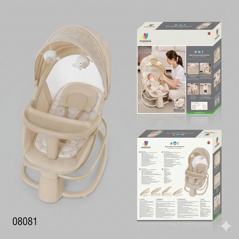 Mastela 4-in-1 Deluxe Multi-Functional Bassinet and Rocker - Beige