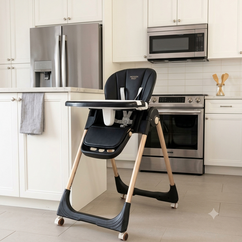 Premium Ergonomic Adjustable Baby High Chair – Sleek Modern Design