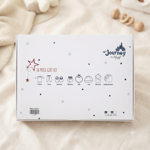 10-Piece Newborn Baby Gift Set – "I ❤️ Daddy" Premium Cotton Clothing Set (0–6 Months)