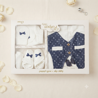 10-Piece Premium Baby Boy Gift Set – Gentleman Newborn Cotton Clothing Set (0–6 Months) - View 1