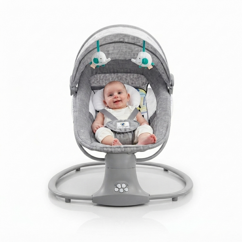 Mastela 3-in-1 Deluxe Baby Bassinet, Rocker & Infant Seat with Canopy, Music & Reclining Backrest