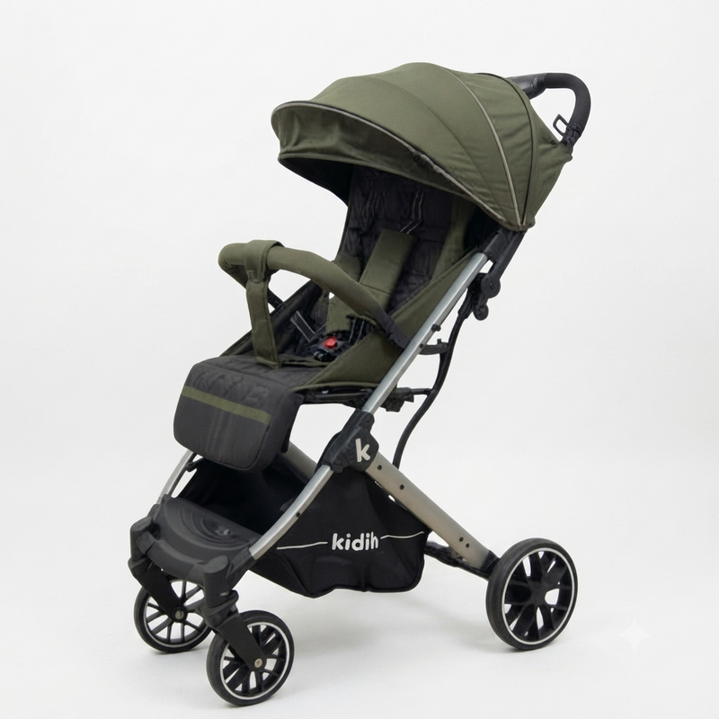 Kidillo K12 Premium Lightweight Foldable Baby Stroller – One-Hand Fold | Reclining Seat | Large Storage Basket | Travel-Friendly