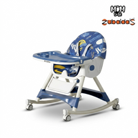 Kidilo 8131A Premium 2-in-1 Baby High Chair and Rocker - Navy Blue - View 2