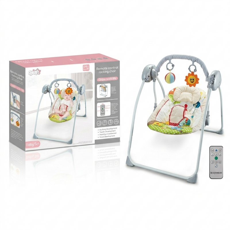 Premium Remote-Controlled Baby Rocking Chair & Swing - Modern Soothing Seat
