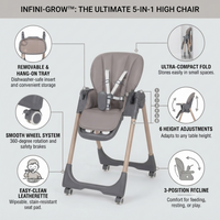 Premium Ergonomic Adjustable Baby High Chair – Sleek Modern Design - View 5