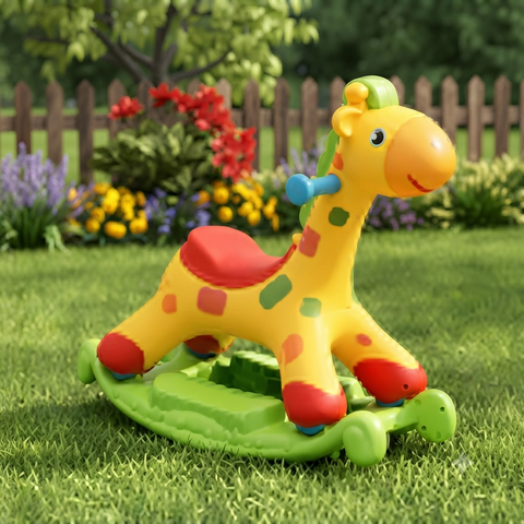 Kids Giraffe Rocking Horse | Toddler Ride-On Rocker for Indoor & Outdoor Play