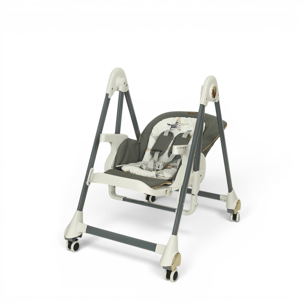 TINNIES BABY HIGH CHAIR W/SWING - GREY