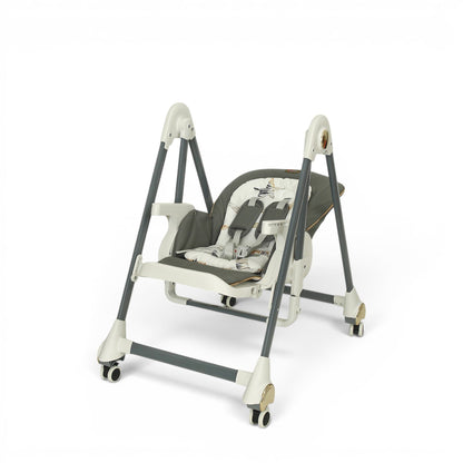 TINNIES BABY HIGH CHAIR W/SWING - GREY
