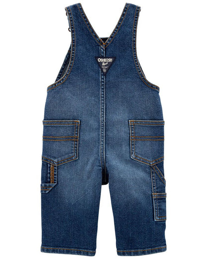 Baby Stretch Denim Classic Overalls - Dark Wash