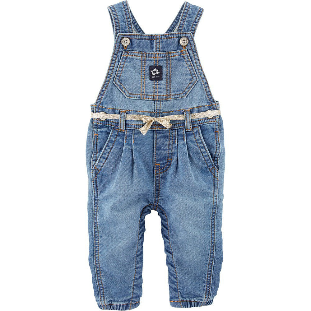 Knit Denim Overalls - Degrassi Wash - Baby Girl