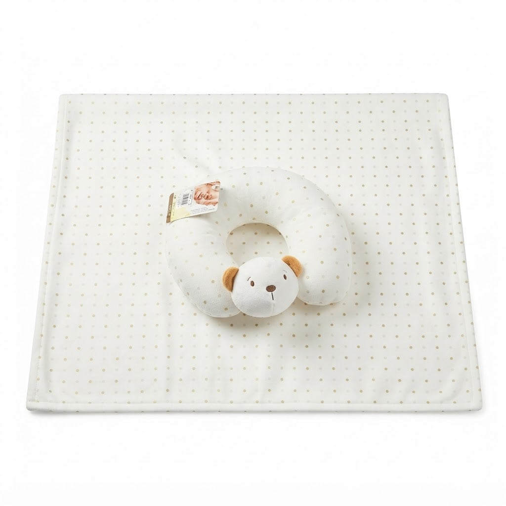 Baby Fleece Blanket and U-Shaped Neck Pillow Set - Zubaidas
