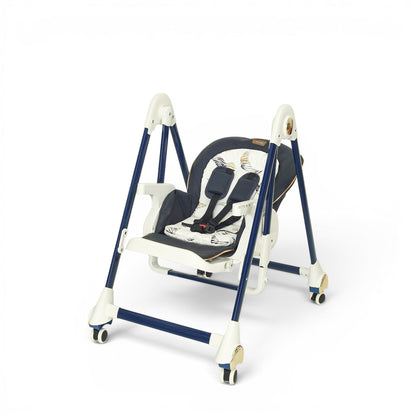 TINNIES BABY HIGH CHAIR W/SWING - BLUE