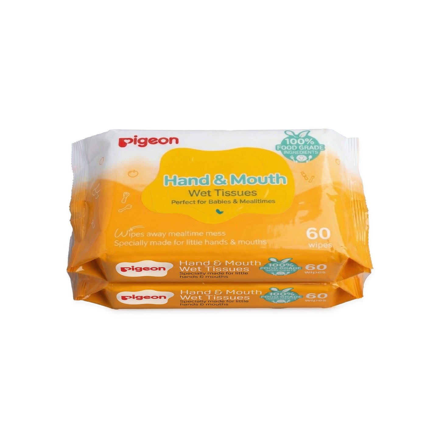 Hand & Mouth Wet Tissues 60S 2In1 Refill