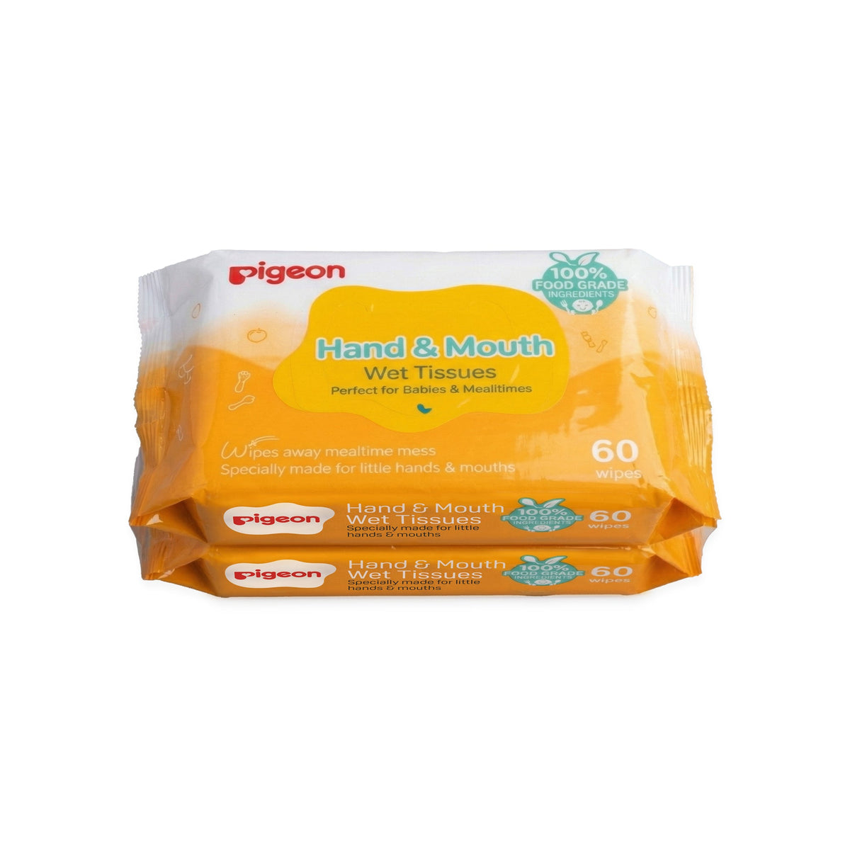 Hand & Mouth Wet Tissues 60S 2In1 Refill