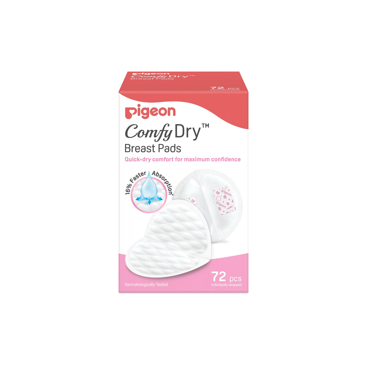 PIGEON COMFYDRY BREAST PADS 72PCS
