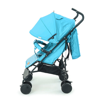 TINNIES BABY BUGGY STROLLER – GREEN STRIPED, LIGHTWEIGHT & FOLDABLE BABY PRAM