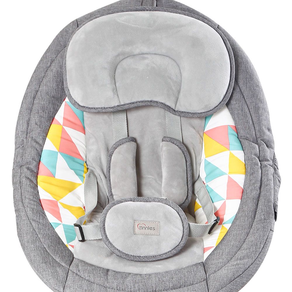 GREY BABY SWING WITH MUSIC – NEWBORN TO 1 YEAR