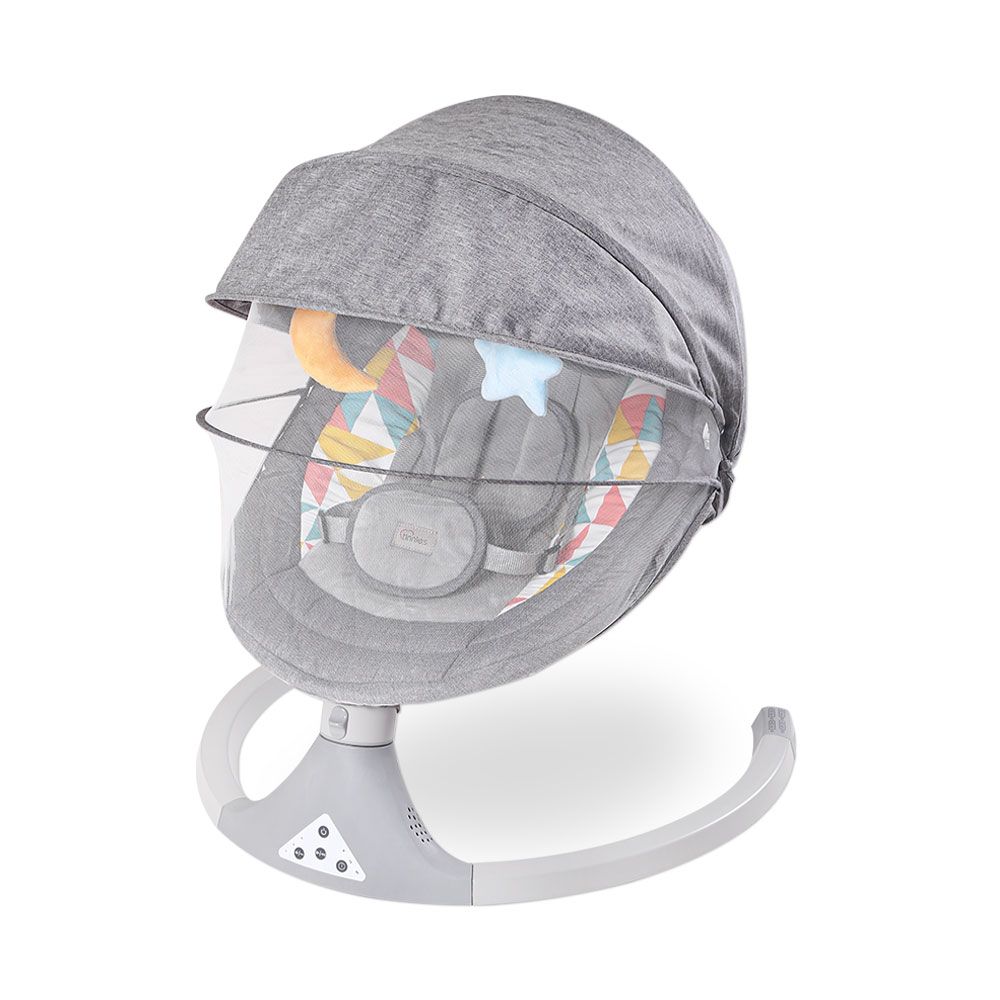 GREY BABY SWING WITH MUSIC – NEWBORN TO 1 YEAR
