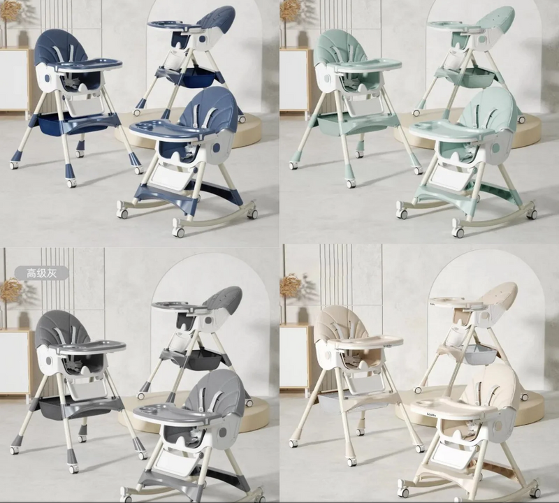 Kidilo 8131A Premium 2-in-1 Baby High Chair and Rocker