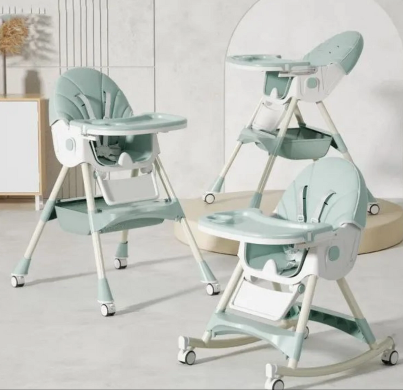 Kidilo 8131A Premium 2-in-1 Baby High Chair and Rocker
